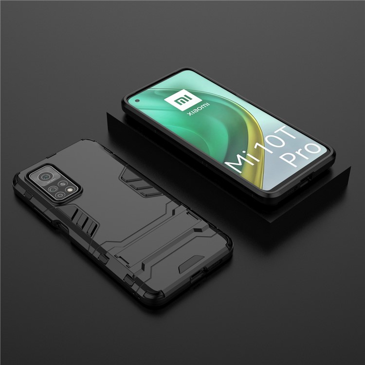 Plastic + TPU Hybrid Case for Xiaomi Mi 10T 5G/10T Pro 5G/Redmi K30S Kickstand Cover - Black-8