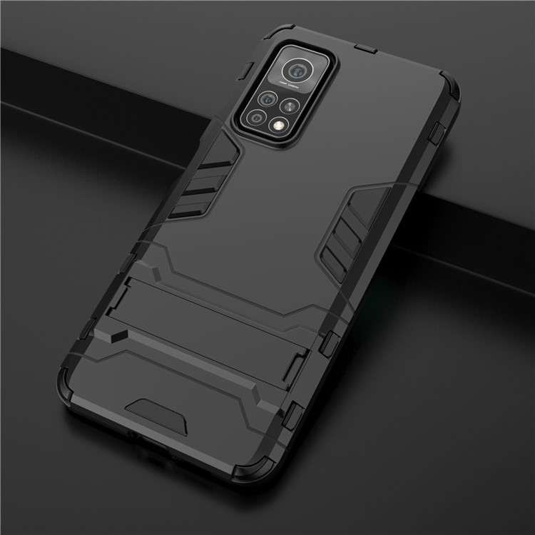 Plastic + TPU Hybrid Case for Xiaomi Mi 10T 5G/10T Pro 5G/Redmi K30S Kickstand Cover - Black-9