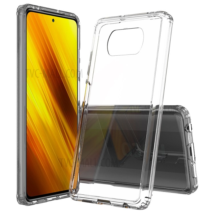 Ultra Clear Anti-Scratch Acrylic TPU Combo Hybrid Case for Xiaomi Poco X3/Poco X3 NFC - Transparent-1