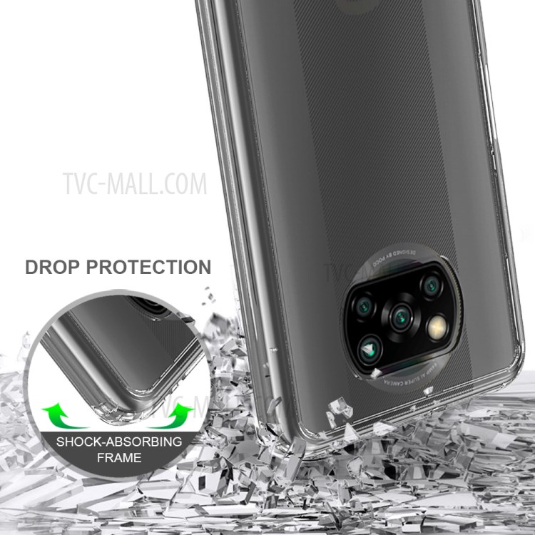 Ultra Clear Anti-Scratch Acrylic TPU Combo Hybrid Case for Xiaomi Poco X3/Poco X3 NFC - Transparent-6