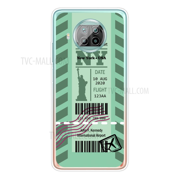 Creative Boarding Check TPU Back Phone Case for Xiaomi Mi 10T Lite 5G/Redmi Note 9 Pro 5G Protective Shell - NY-1