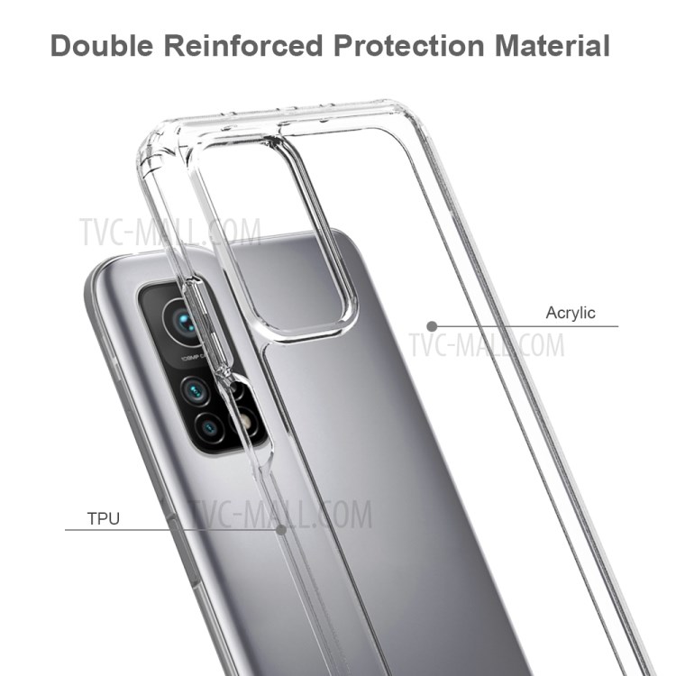 Clear Anti-scratch Acrylic + TPU Hybrid Shell for Xiaomi Mi 10T 5G / Mi 10T Pro 5G-2
