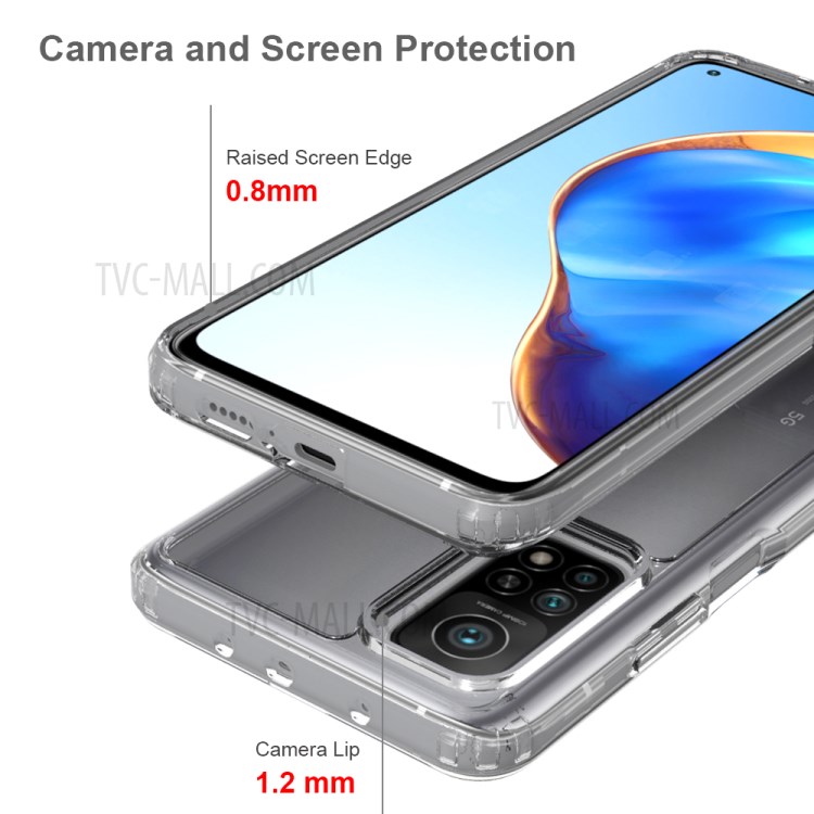 Clear Anti-scratch Acrylic + TPU Hybrid Shell for Xiaomi Mi 10T 5G / Mi 10T Pro 5G-3