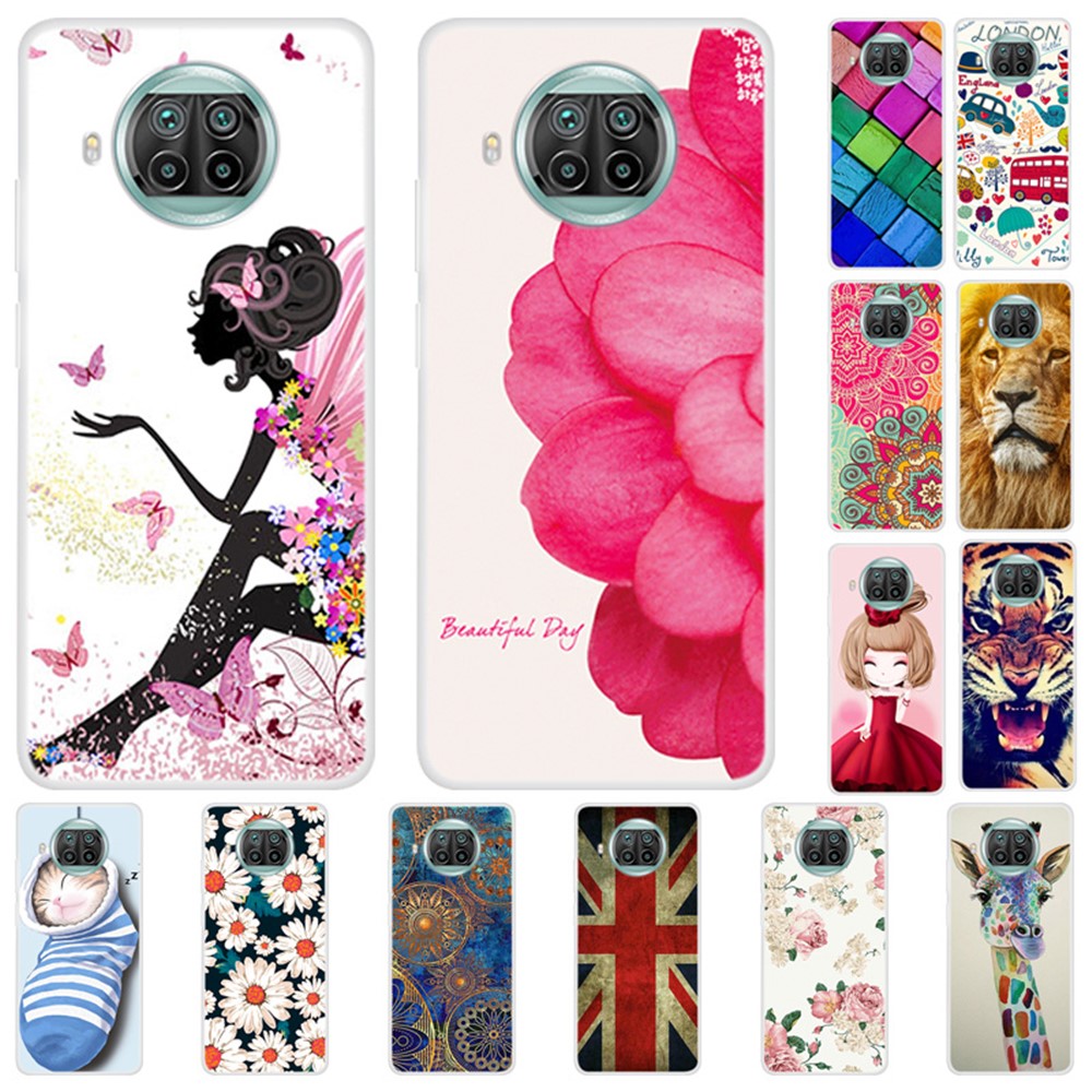 Musterdruck TPU-Telefon-Abdeckungsfall Für Xiaomi Mi 10T Lite 5G - Blume-3