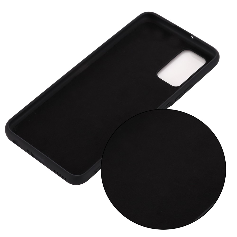 Silicone Líquido Super Slim Capa Protetora De Telefone Para Xiaomi MI 10T 5G / MI 10T Pro 5G / Redmi K30s - Preto