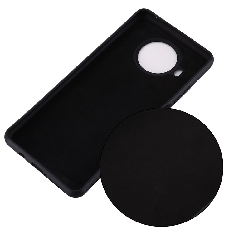 Liquid Silicone Plain Phone Protective Casing with Strap for Xiaomi Mi 10T Lite 5G - Black-3