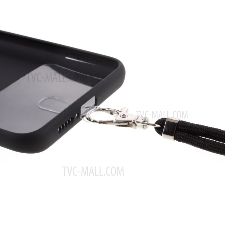Solid Color Candy TPU Cover with Lanyard for Xiaomi Mi 10T 5G/10T Pro 5G Case - Black-4