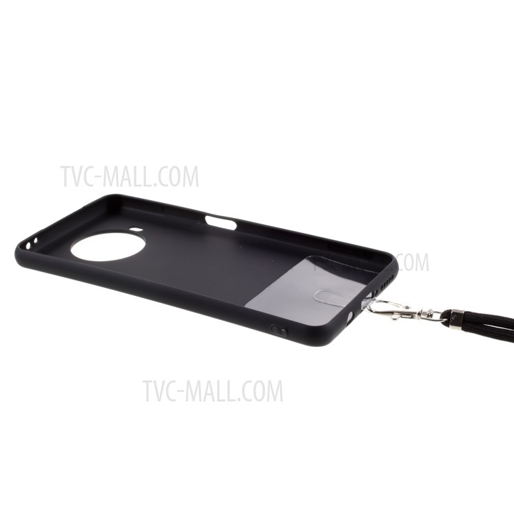 Solid Color Candy TPU Cover with Lanyard for Xiaomi Mi 10T Lite 5G Phone Case - Black-3