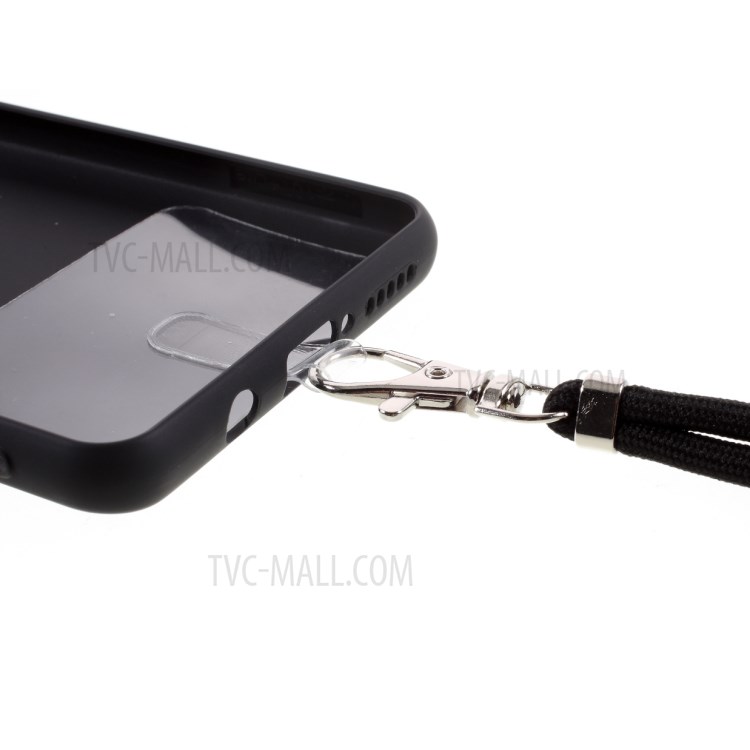 Solid Color Candy TPU Cover with Lanyard for Xiaomi Mi 10T Lite 5G Phone Case - Black-4
