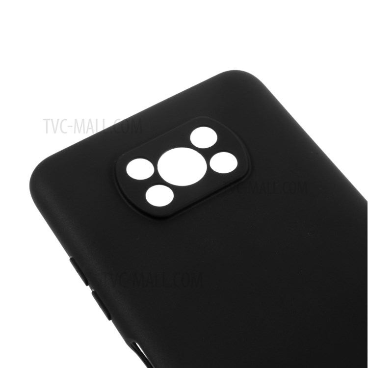 Solid Color Candy TPU Shell with Lanyard for Xiaomi Poco X3/Poco X3 NFC Phone Case - Black-5