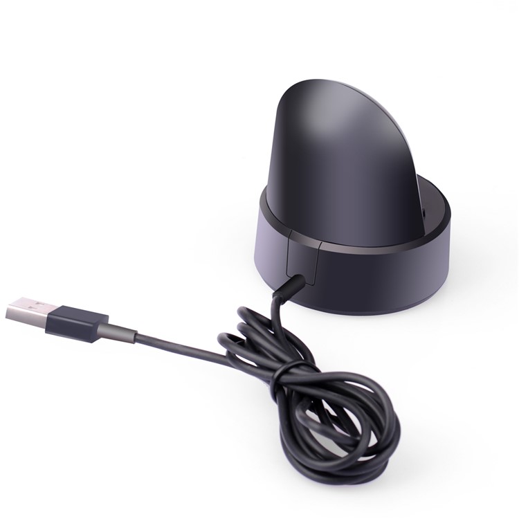 For Pebble Time Round Charger Charging Dock Station Cradle Holder - Black-4