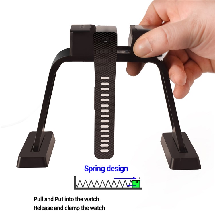 For Garmin Vivosmart HR+ Charger Charging Stand Dock Station Cradle - Black-3