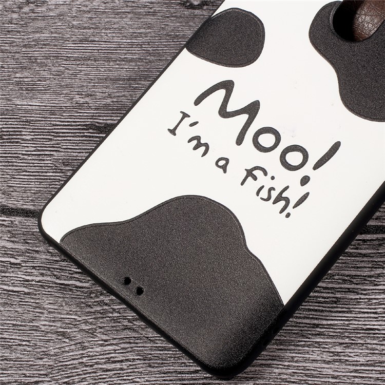 Embossment Printing Pattern TPU Mobile Phone Case for Xiaomi Redmi Note 4X - Moo! I'm a Fish-3