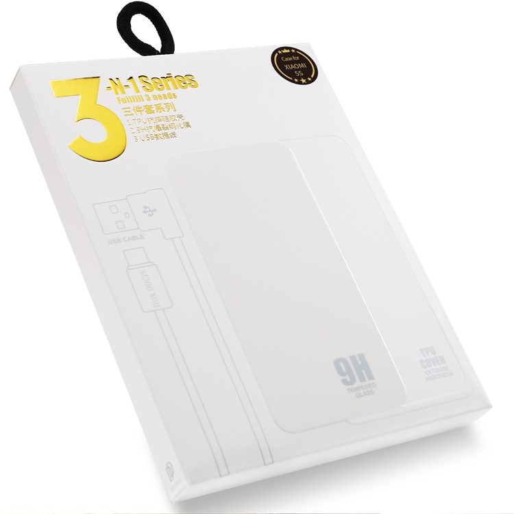 DUX DUCIS Skin Pro 3-in-1 Series for Xiaomi Mi 5s TPU Phone Case + Micro USB Data Cable + Tempered Glass Screen Film-3