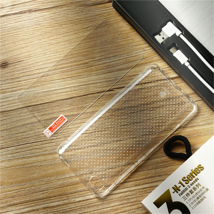 DUX DUCIS Skin Pro 3-in-1 Series for Xiaomi Mi 5s TPU Phone Case + Micro USB Data Cable + Tempered Glass Screen Film-4