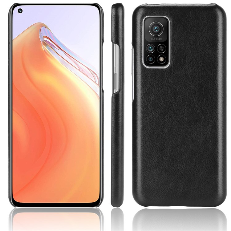 Litchi Texture PU Leather Coated PC Mobile Casing for Xiaomi Mi 10T 5G / Mi 10T Pro 5G / Redmi K30S - Black-1