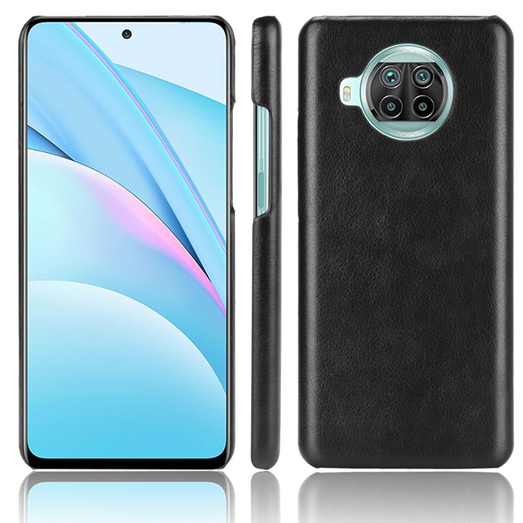 Litchi Texture PU Leather Coated PC Mobile Casing for Xiaomi Mi 10T Lite 5G / Redmi Note 9 Pro 5G - Black-1