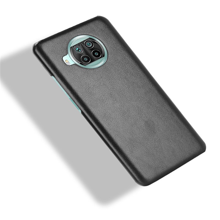 Litchi Texture PU Leather Coated PC Mobile Casing for Xiaomi Mi 10T Lite 5G / Redmi Note 9 Pro 5G - Black-4
