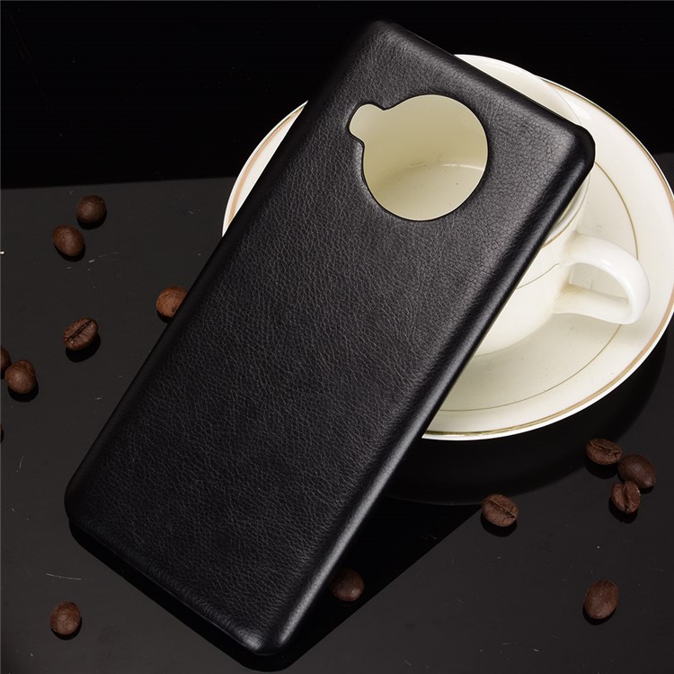 Litchi Texture PU le Cuir Enduit PC Mobile Boîtier Pour Xiaomi Mi 10T Lite 5G / mi 10i 5G / Redmi Note 9 Pro 5G - le Noir