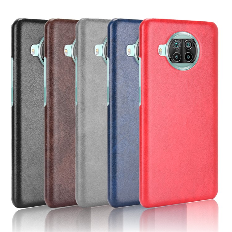 Litchi Texture PU Leather Coated PC Mobile Casing for Xiaomi Mi 10T Lite 5G / Redmi Note 9 Pro 5G - Black-6