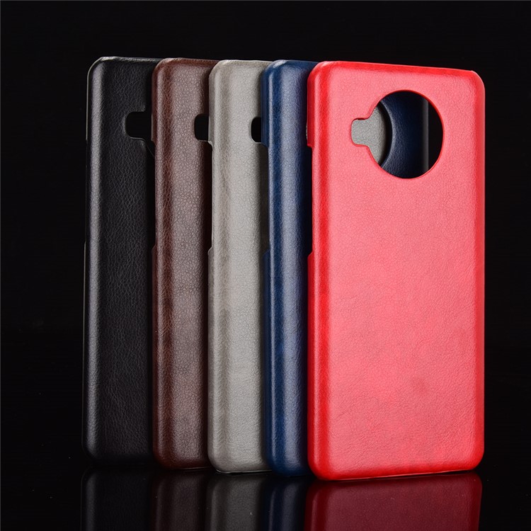 Litchi Texture PU le Cuir Enduit PC Mobile Boîtier Pour Xiaomi Mi 10T Lite 5G / mi 10i 5G / Redmi Note 9 Pro 5G - le Noir