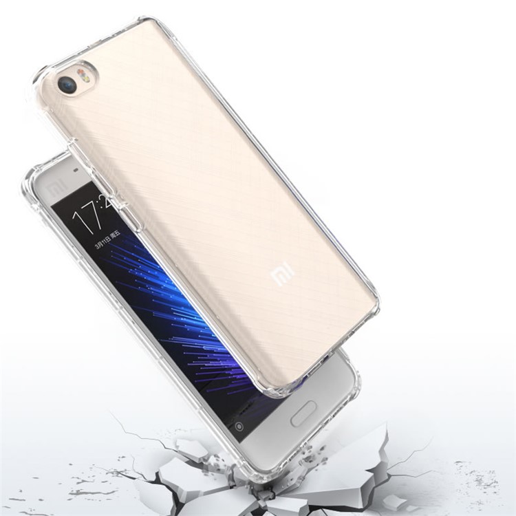 BOW Drop-Proof Clear Soft TPU Shell Cover Case for Xiaomi Mi 5-1