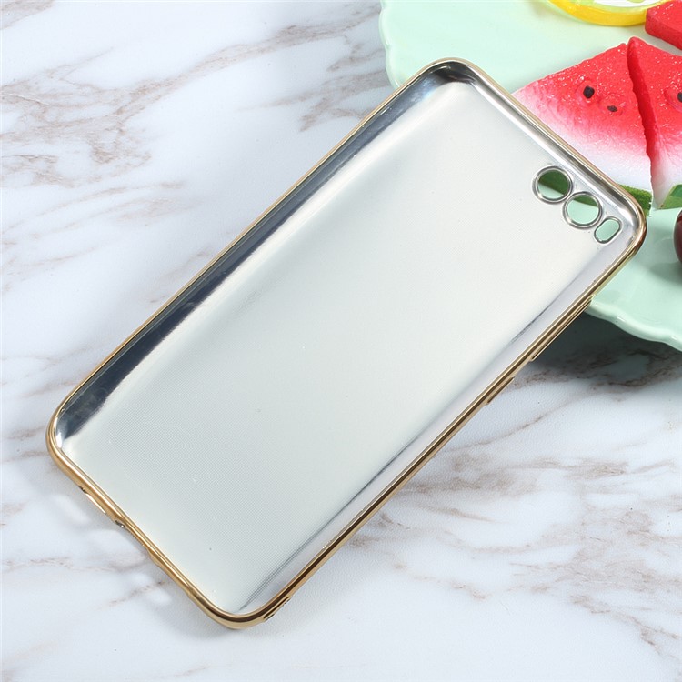 Leather Coated TPU Plated Cover for Xiaomi Mi 6 - Black-5