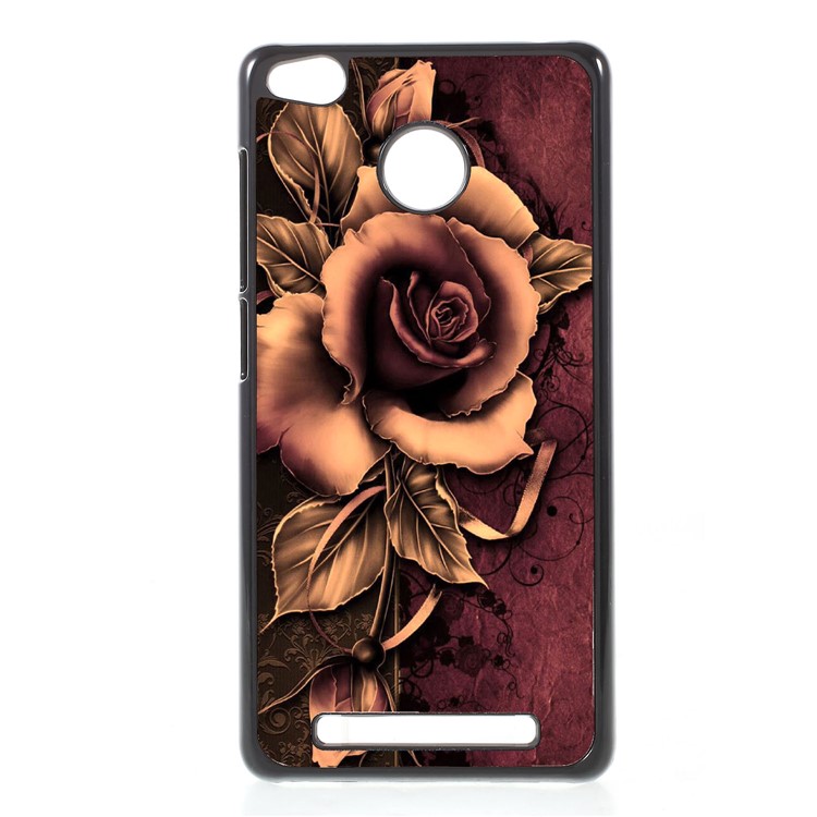 2D Heat Transfer Printing Aluminum Sheet Skin Hard PC Case for Xiaomi Redmi 3s - Gothic Rose-1