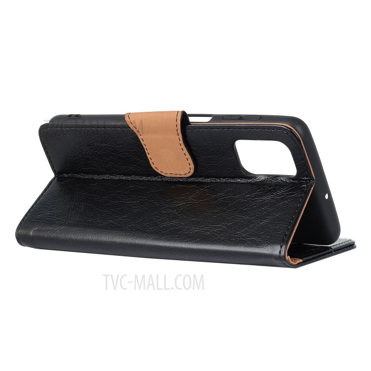 Nappa Texture Split Leather Shell for Xiaomi Poco M3 Wallet Mobile Phone Cover - Black-4