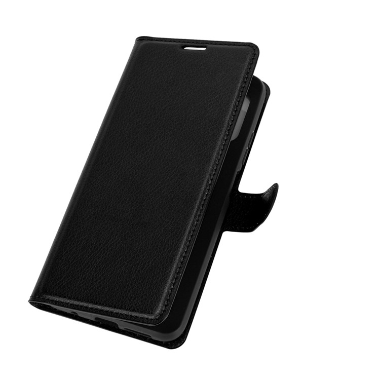 Litchi Texture Wallet Design Leather Phone Protective Stand Cover for Xiaomi Poco M3 - Black-6