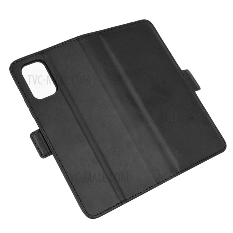 Double Magnetic Clasp Folio Flip Leather Cover Case for Xiaomi Poco M3 - Black-6