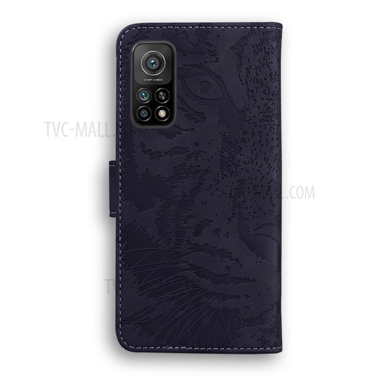 Imprinted Tiger Pattern Wallet Leather Phone Case with Stand for Xiaomi Mi 10T Pro 5G/Mi 10T 5G/Redmi K30S - Black-2