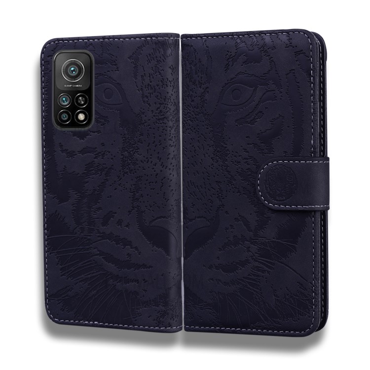 Imprinted Tiger Pattern Wallet Leather Phone Case with Stand for Xiaomi Mi 10T Pro 5G/Mi 10T 5G/Redmi K30S - Black-3