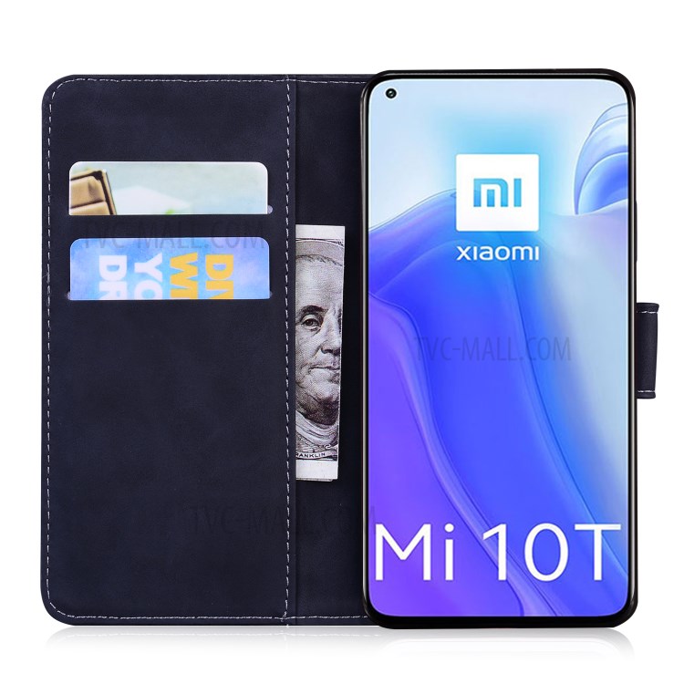 Leather Wallet Stand Phone Case for Xiaomi Mi 10T Pro 5G / Mi 10T 5G / Redmi K30S - Black-2
