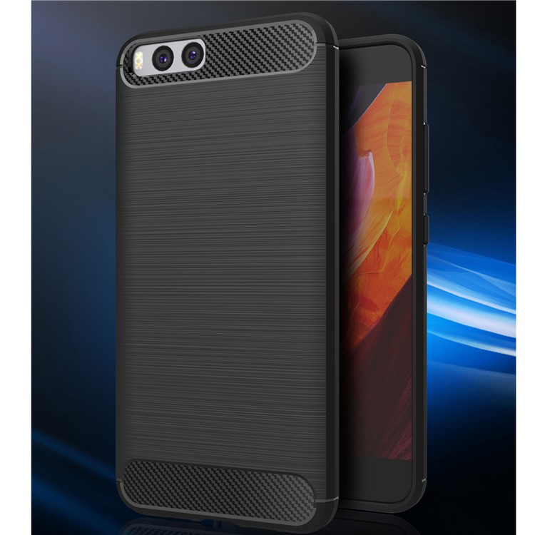 Carbon Fibre Brushed TPU Case for Xiaomi Mi 6 - Black-10