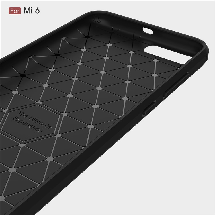 Carbon Fibre Brushed TPU Case for Xiaomi Mi 6 - Black-5