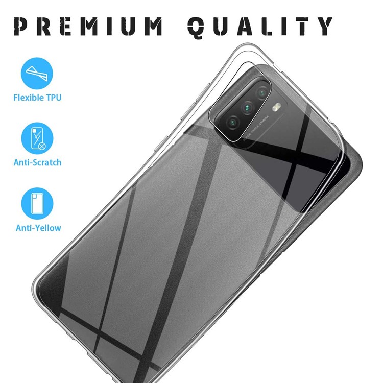 Anti-fingerprint TPU Case for Xiaomi Poco M3 See-through Clear Soft Cover-4