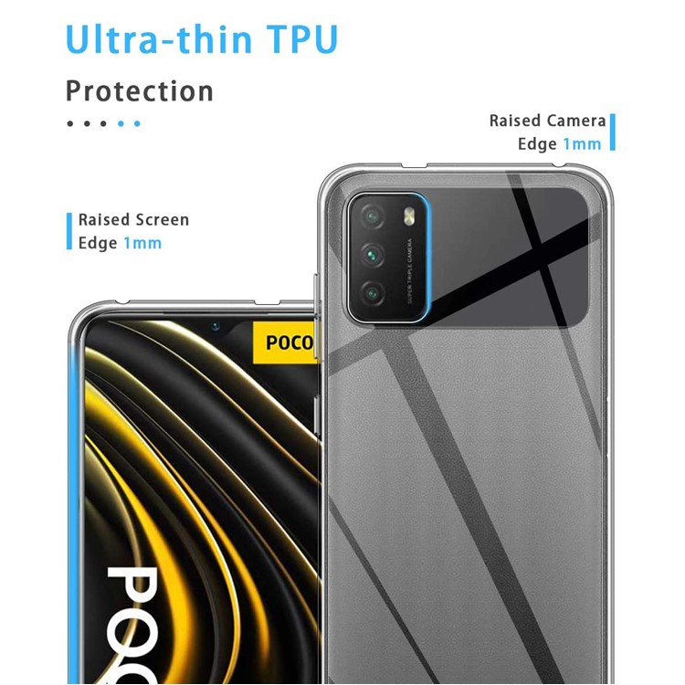 Anti-fingerprint TPU Case for Xiaomi Poco M3 See-through Clear Soft Cover-5