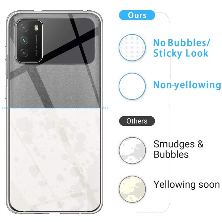 Anti-fingerprint TPU Case for Xiaomi Poco M3 See-through Clear Soft Cover-6