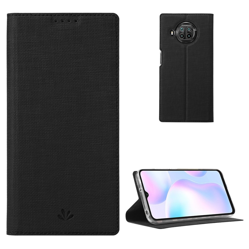 VILI DMX Series Full Protection Leather Stand Case with Card Slot for Xiaomi Mi 10T Lite 5G/Redmi Note 9 Pro 5G - Black-1