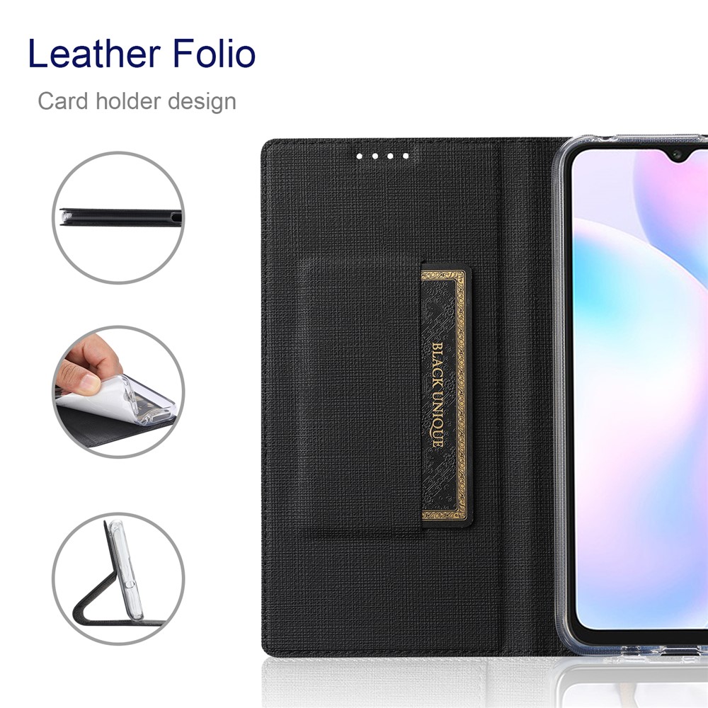 VILI DMX Series Full Protection Leather Stand Case with Card Slot for Xiaomi Mi 10T Lite 5G/Redmi Note 9 Pro 5G - Black-3