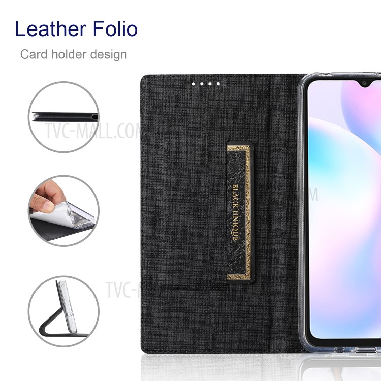 VILI DMX Series Leather Case with Stand and Card Slot for Xiaomi Poco X3/Poco X3 NFC - Black-3