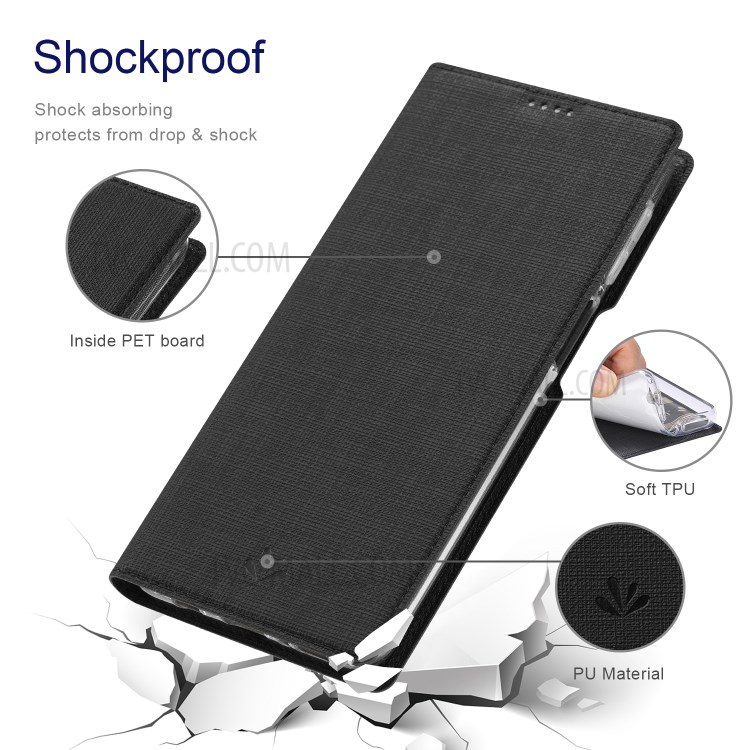 VILI DMX Series Leather Case with Stand and Card Slot for Xiaomi Poco X3/Poco X3 NFC - Black-6