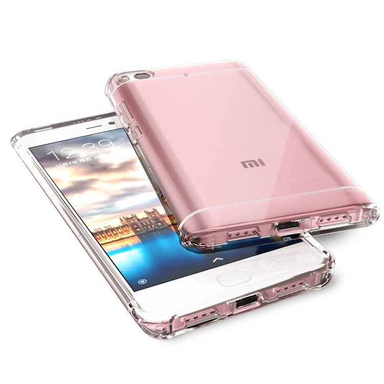 BOW Drop-Proof Clear Soft TPU Back Phone Shell for Xiaomi Mi 5s - Transparent-1