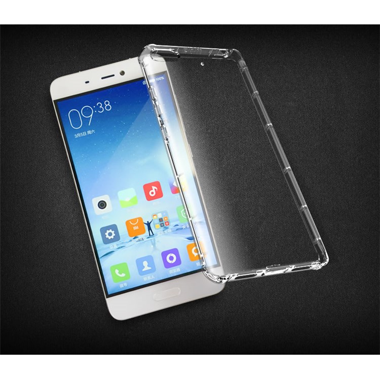 BOW Drop-Proof Clear Soft TPU Back Phone Shell for Xiaomi Mi 5s - Transparent-10