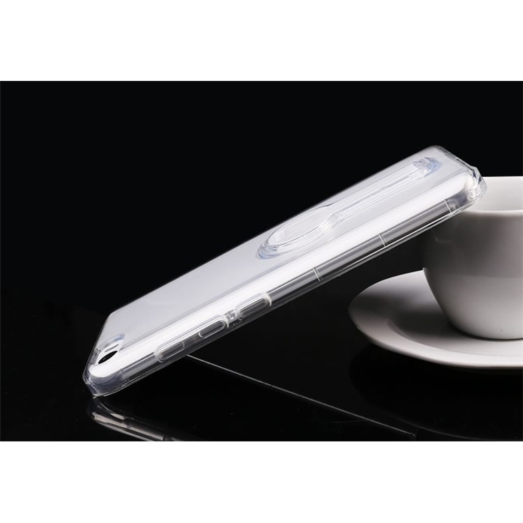 BOW Shock Absorption Soft TPU Cover with ABS Kickstand for Xiaomi Mi 5 - Transparent-13