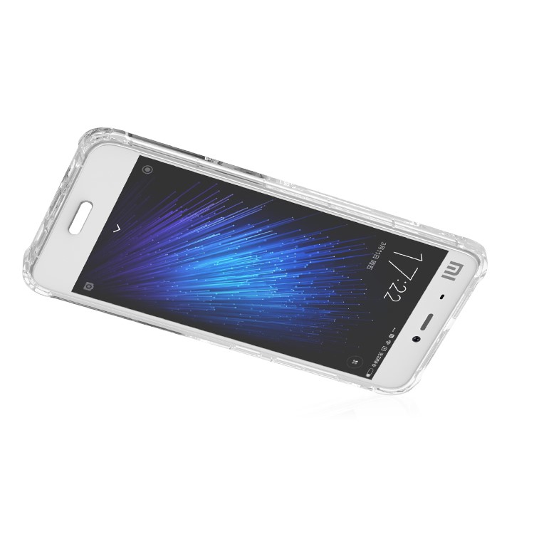 BOW Shock Absorption Soft TPU Cover with ABS Kickstand for Xiaomi Mi 5 - Transparent-3