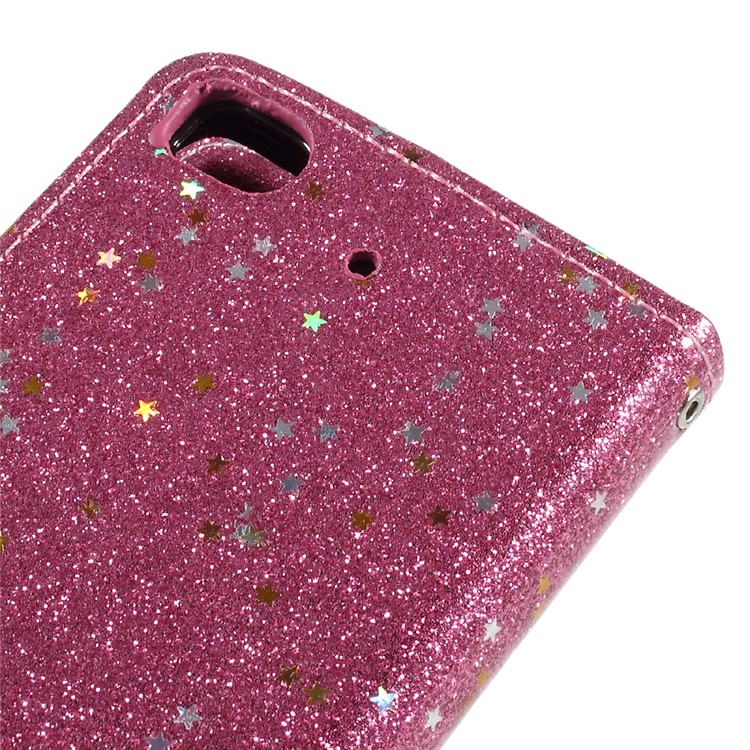 Mobile Accessory Flash Powder Leather Wallet Flip Cell Phone Case for Xiaomi Mi 5s - Rose-7