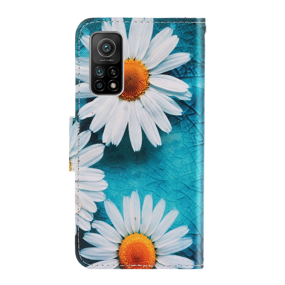 PU Leather Wallet Stand Phone Case for Xiaomi Mi 10T Pro 5G / Mi 10T 5G / Redmi K30S - Chrysanthemum-2