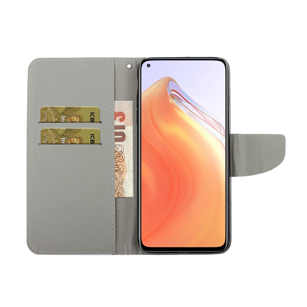 PU Leather Wallet Stand Phone Case for Xiaomi Mi 10T Pro 5G / Mi 10T 5G / Redmi K30S - Chrysanthemum-6